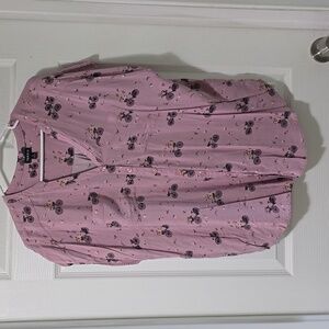 Torrid size 1 shirt floral and bicycles